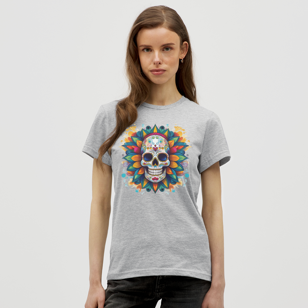 T-Shirt Ladies Mexico "Mascarilla" - Grau meliert