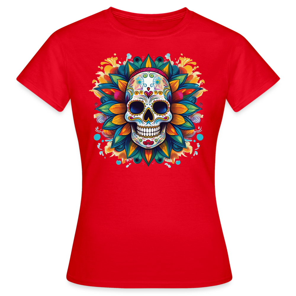 T-Shirt Ladies Mexico "Mascarilla" - Rot