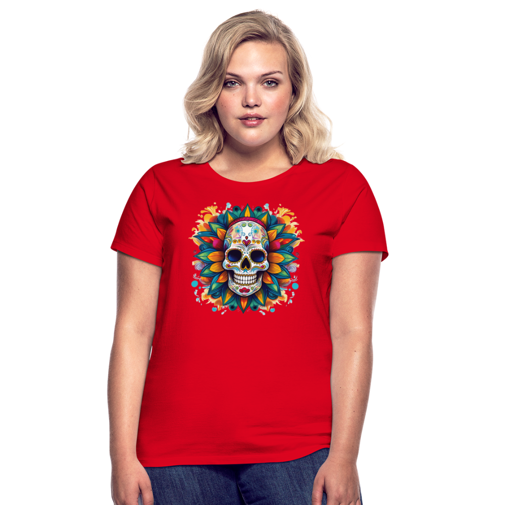 T-Shirt Ladies Mexico "Mascarilla" - Rot