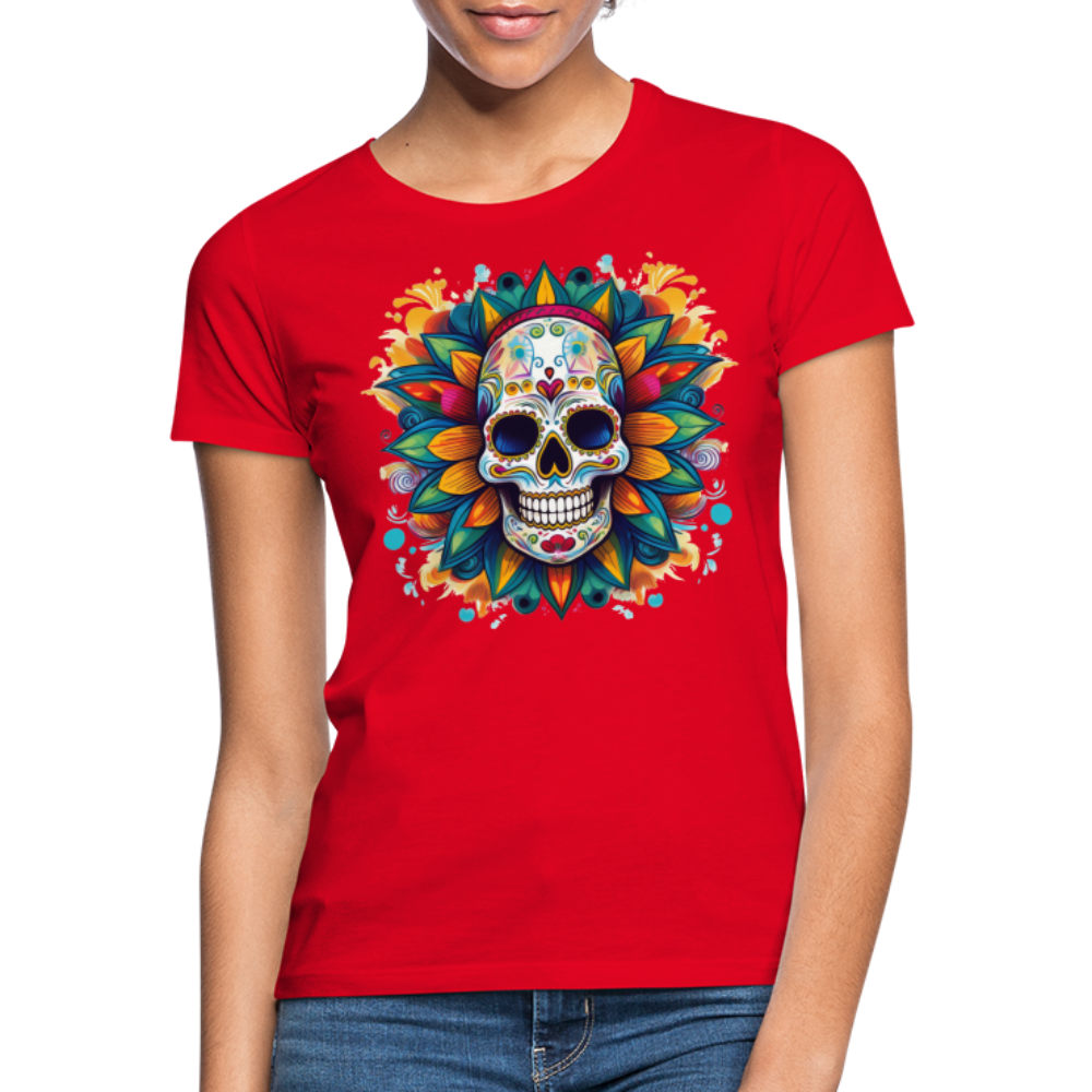 T-Shirt Ladies Mexico "Mascarilla" - Rot