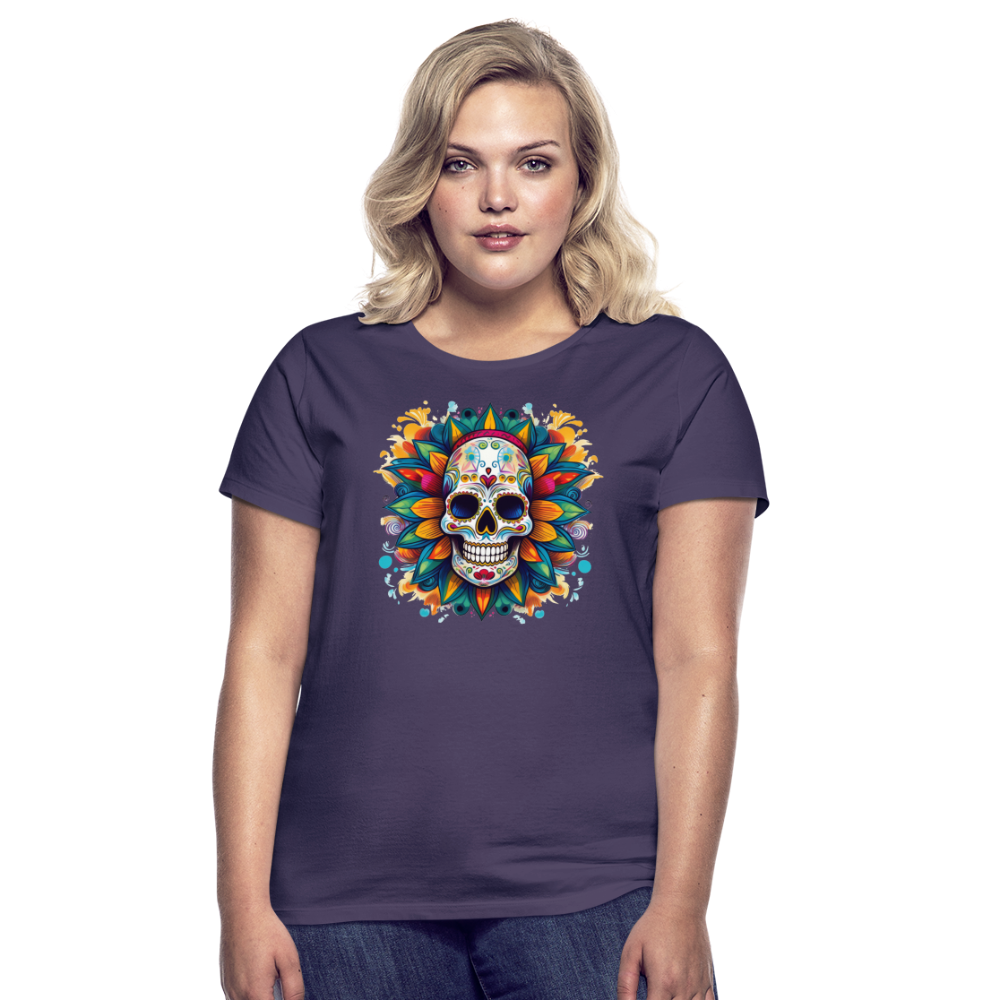 T-Shirt Ladies Mexico "Mascarilla" - Dunkellila