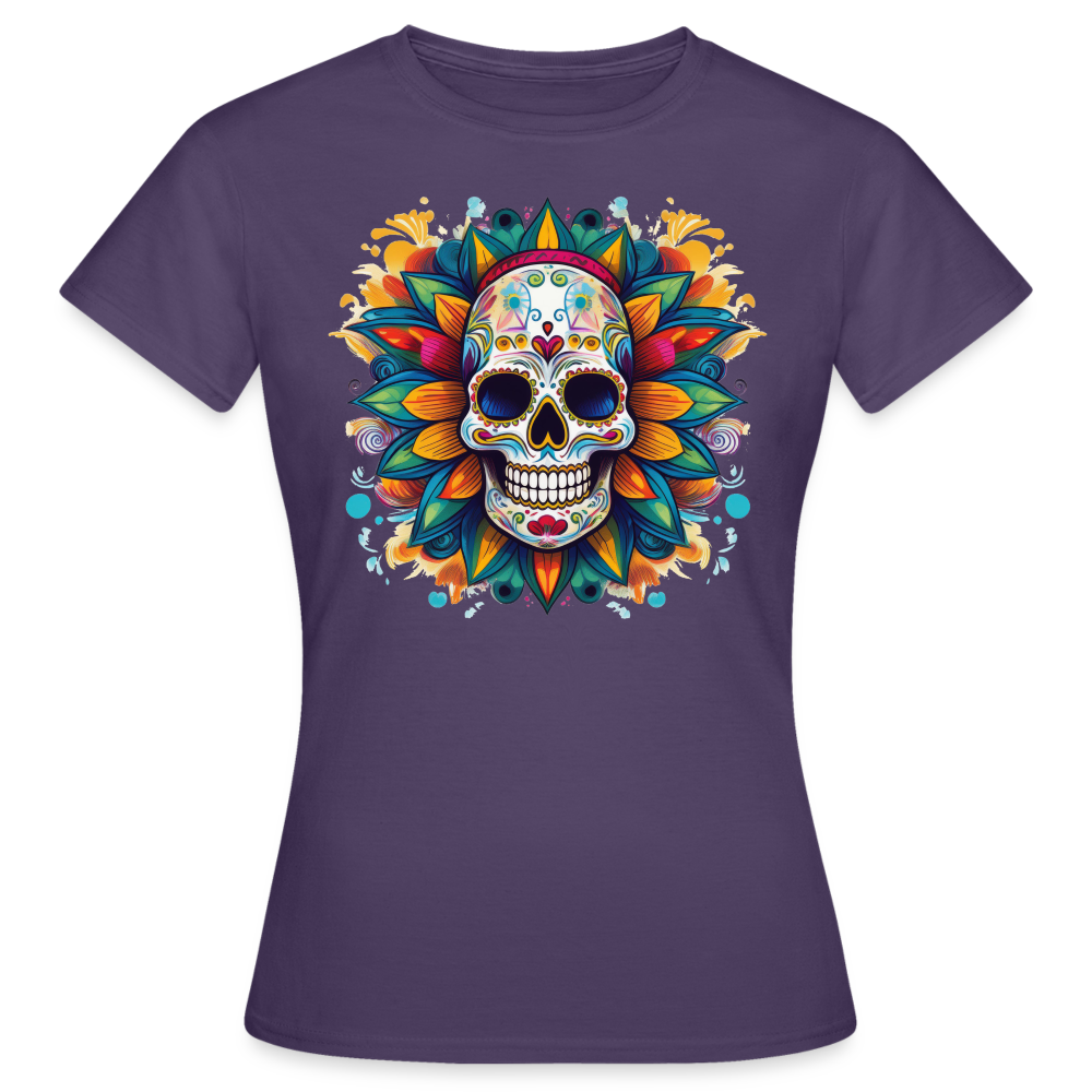 T-Shirt Ladies Mexico "Mascarilla" - Dunkellila