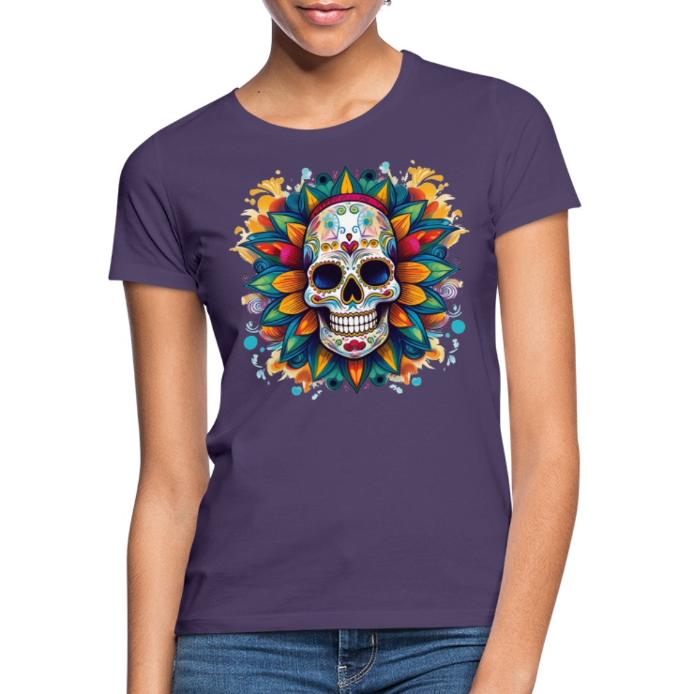 T-Shirt Ladies Mexico "Mascarilla" - Dunkellila