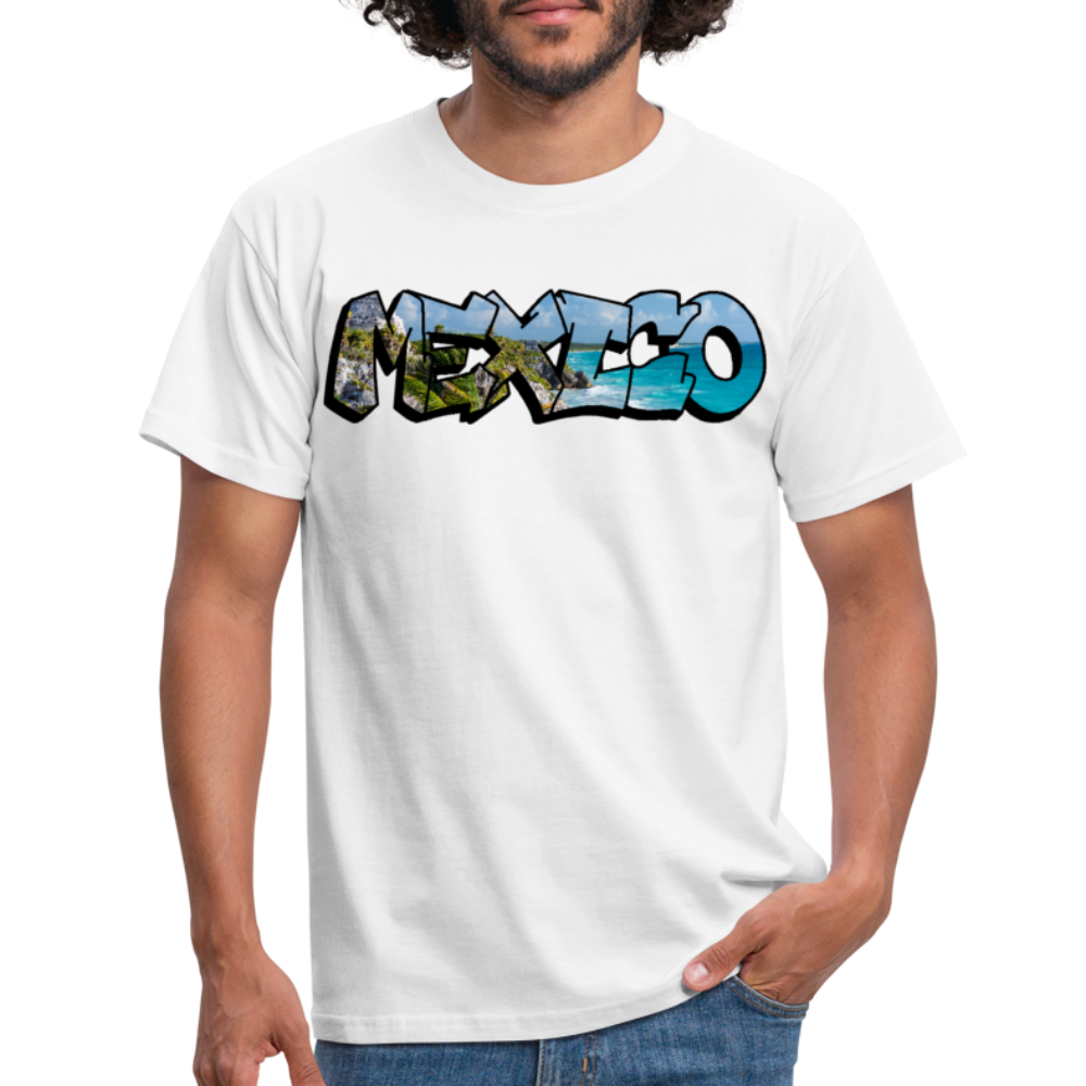 T-Shirt Mexico Graffiti "Riviera" - Weiß