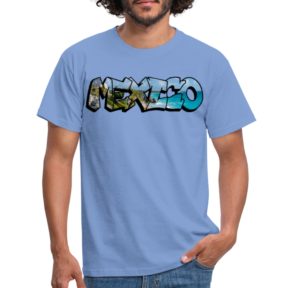 T-Shirt Mexico Graffiti "Riviera" - carolina blue