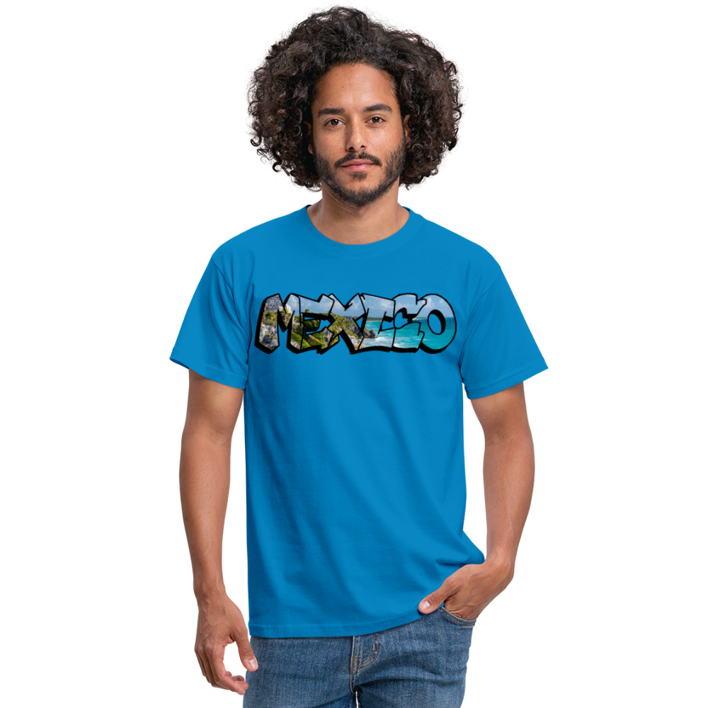 T-Shirt Mexico Graffiti "Riviera" - Royalblau