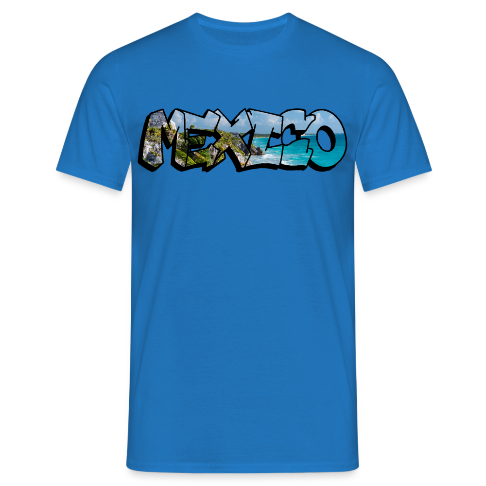 T-Shirt Mexico Graffiti "Riviera" - Royalblau