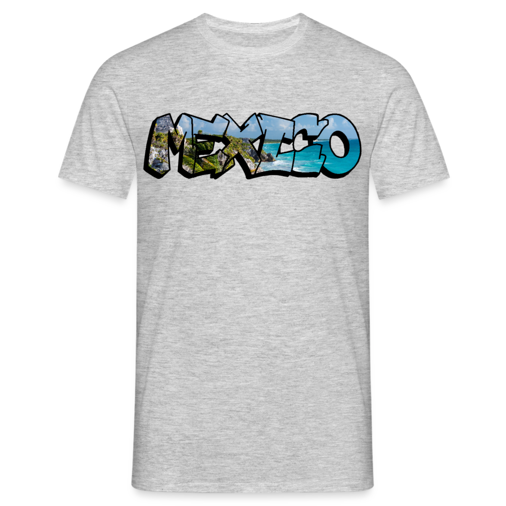 T-Shirt Mexico Graffiti "Riviera" - Grau meliert