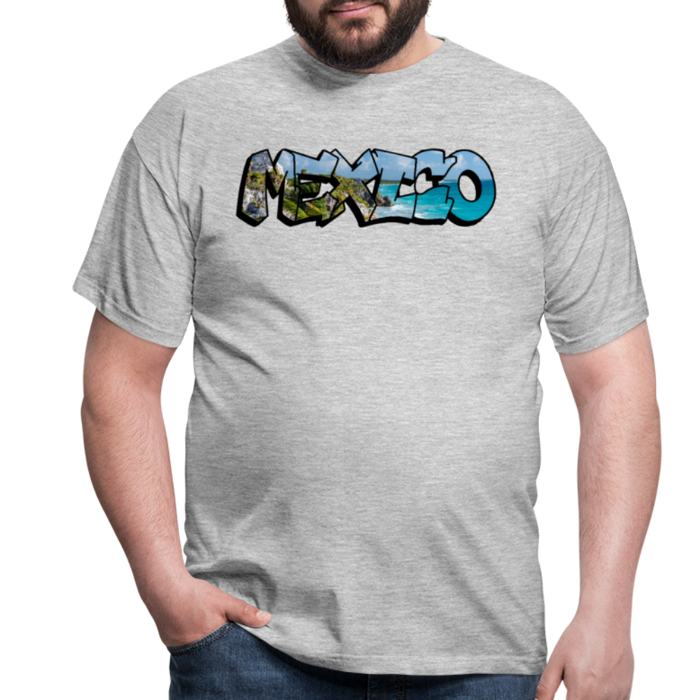 T-Shirt Mexico Graffiti "Riviera" - Grau meliert