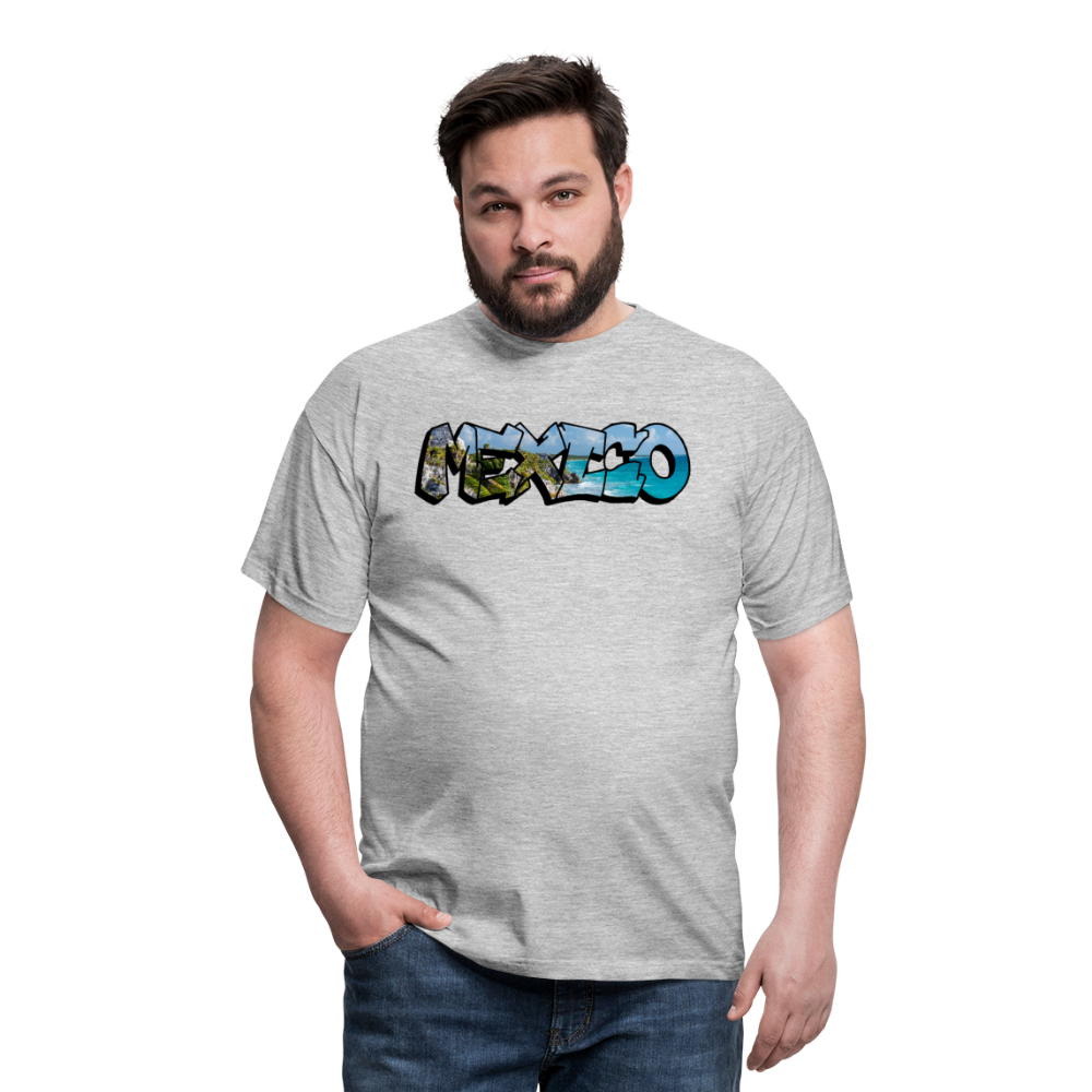 T-Shirt Mexico Graffiti "Riviera" - Grau meliert