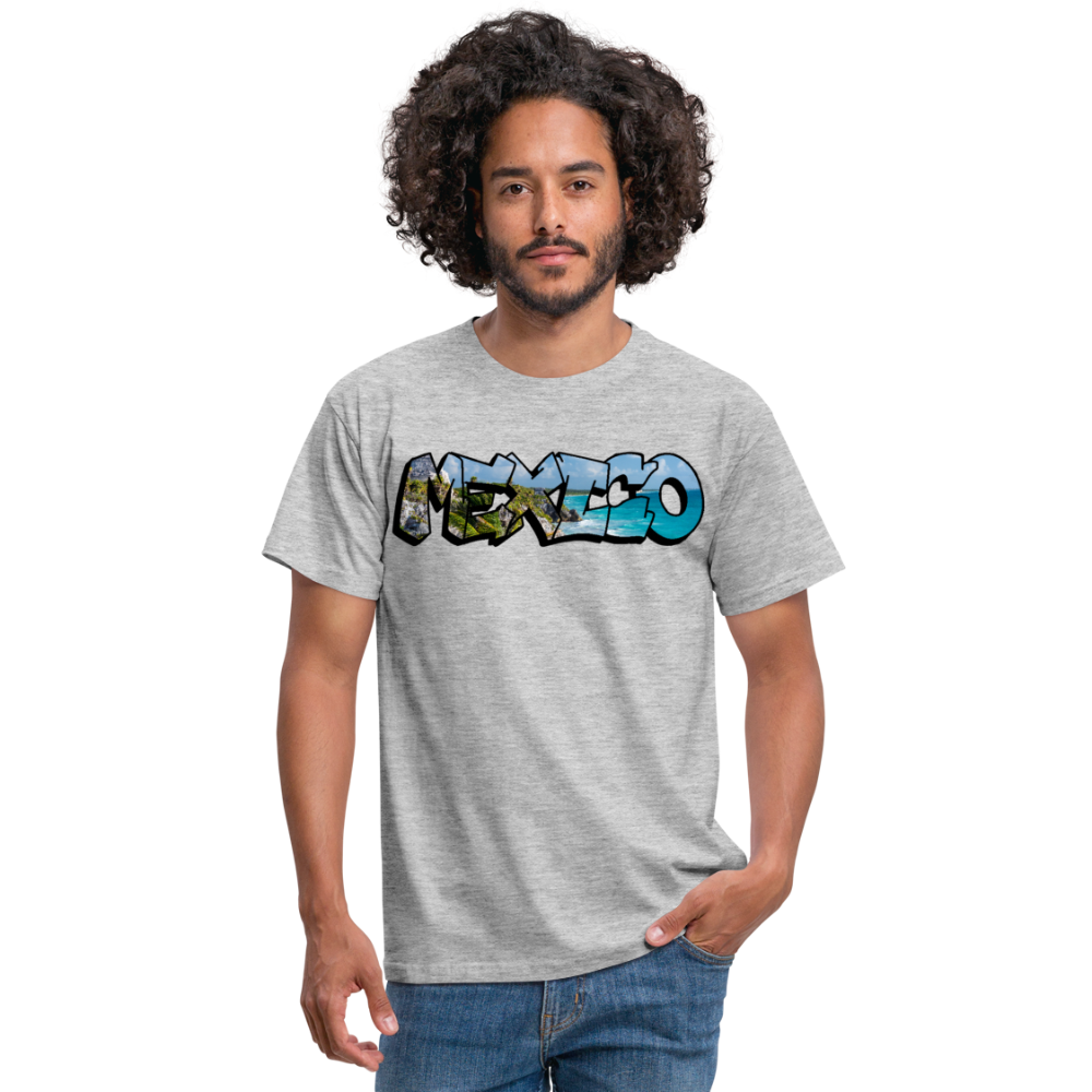 T-Shirt Mexico Graffiti "Riviera" - Grau meliert