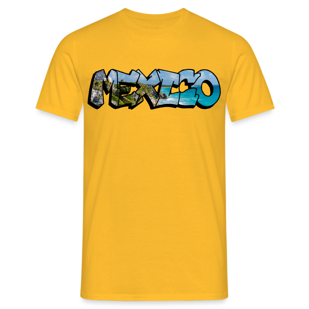 T-Shirt Mexico Graffiti "Riviera" - Gelb