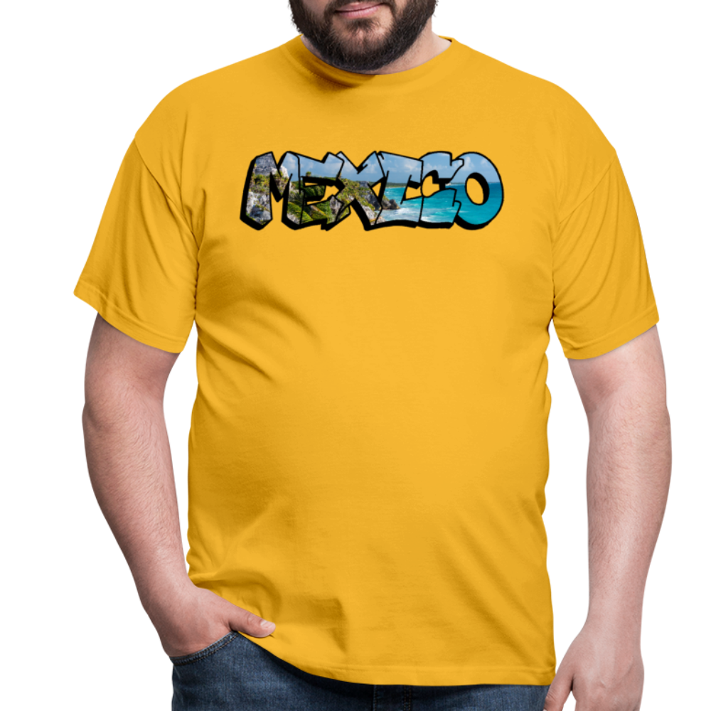 T-Shirt Mexico Graffiti "Riviera" - Gelb