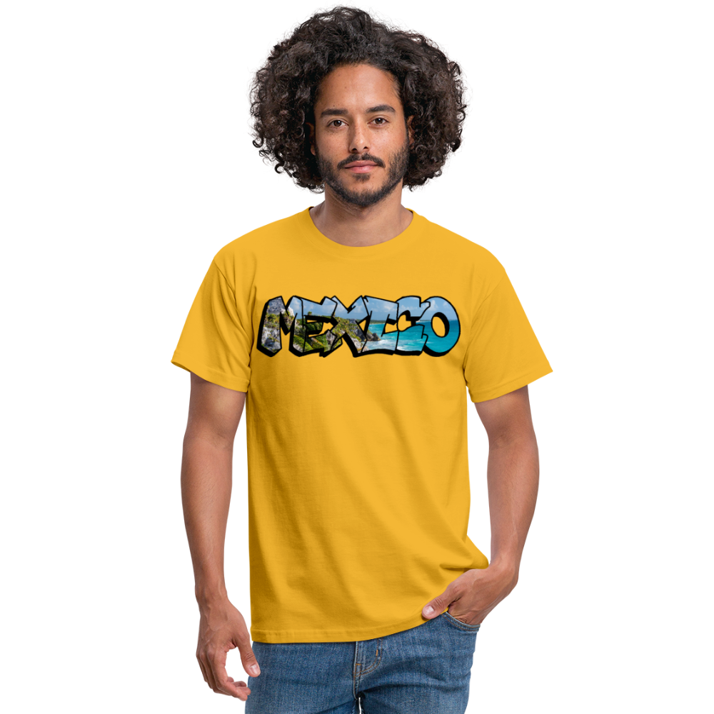T-Shirt Mexico Graffiti "Riviera" - Gelb