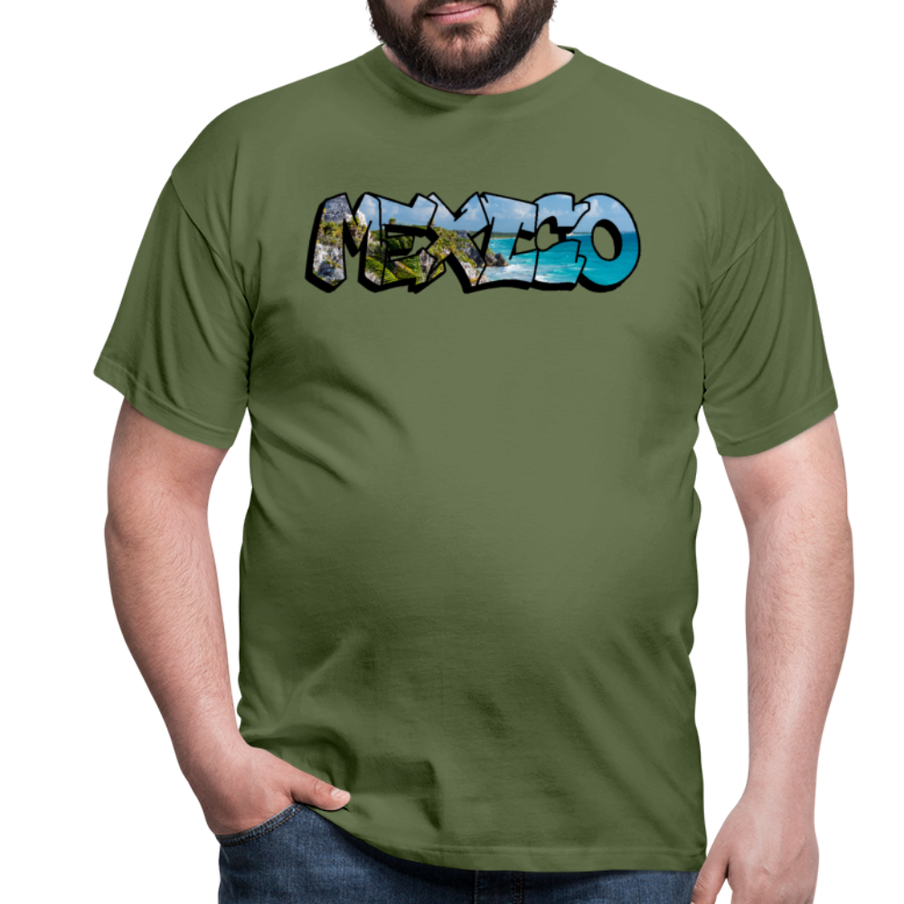 T-Shirt Mexico Graffiti "Riviera" - Militärgrün
