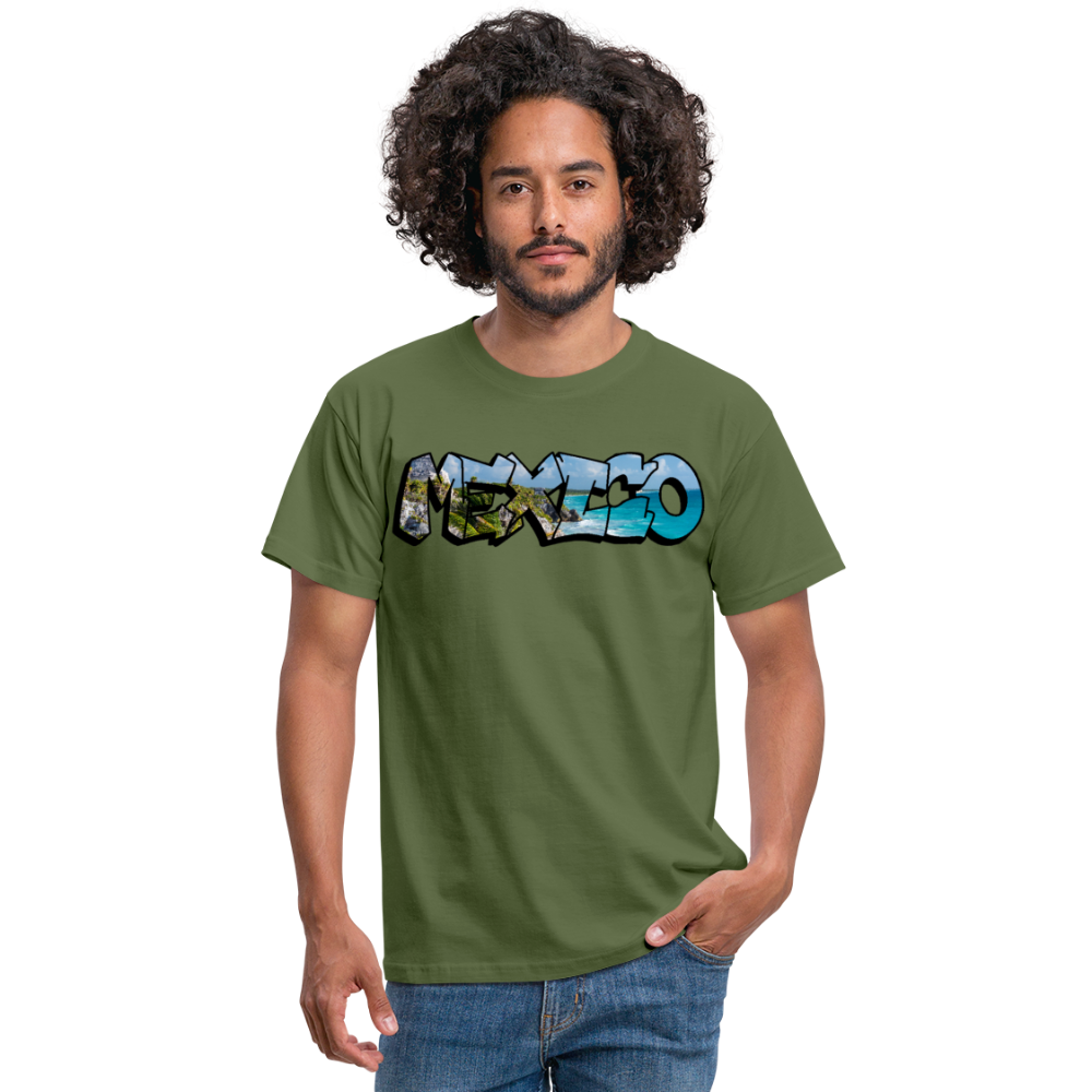 T-Shirt Mexico Graffiti "Riviera" - Militärgrün