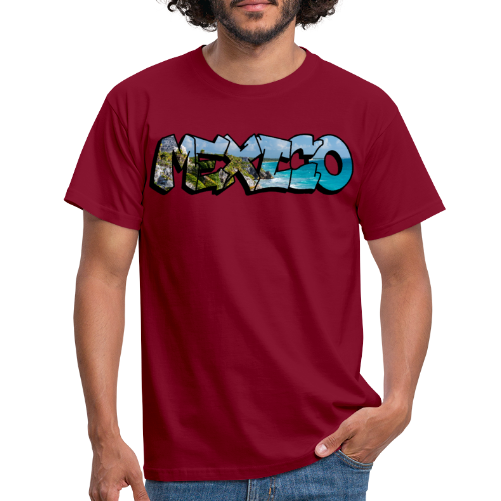 T-Shirt Mexico Graffiti "Riviera" - Ziegelrot