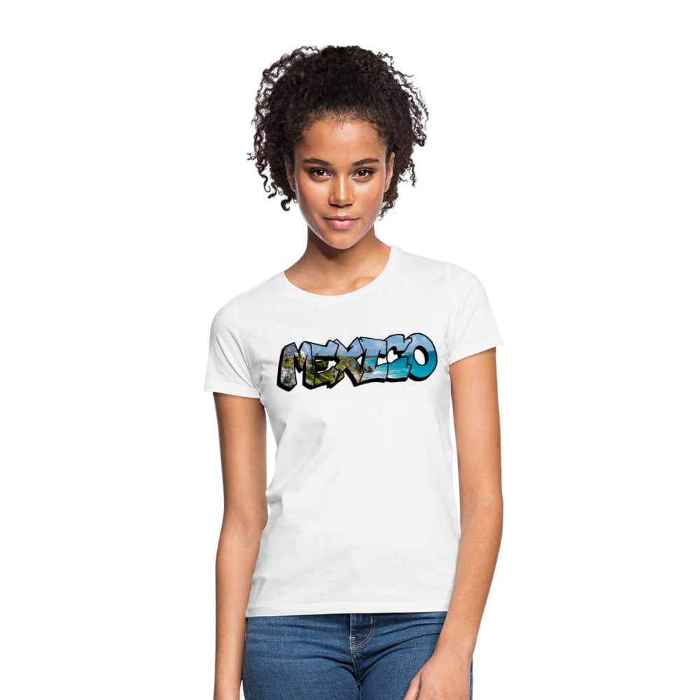 T-Shirt Ladies Mexico Graffiti "Riviera" - Weiß