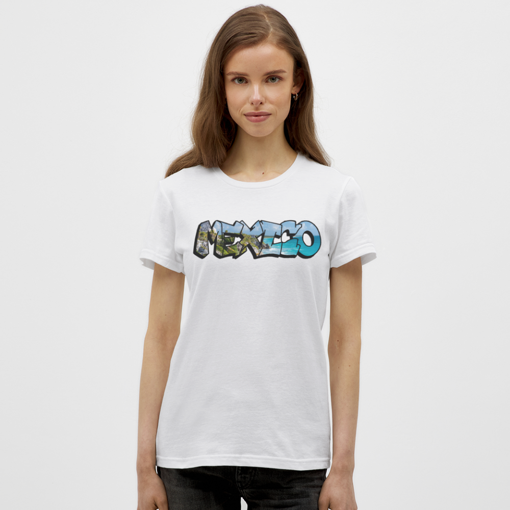 T-Shirt Ladies Mexico Graffiti "Riviera" - Weiß