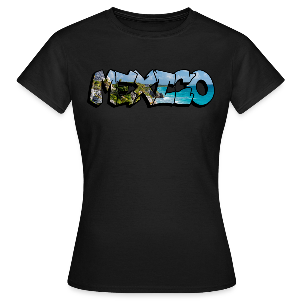 T-Shirt Ladies Mexico Graffiti "Riviera" - Schwarz