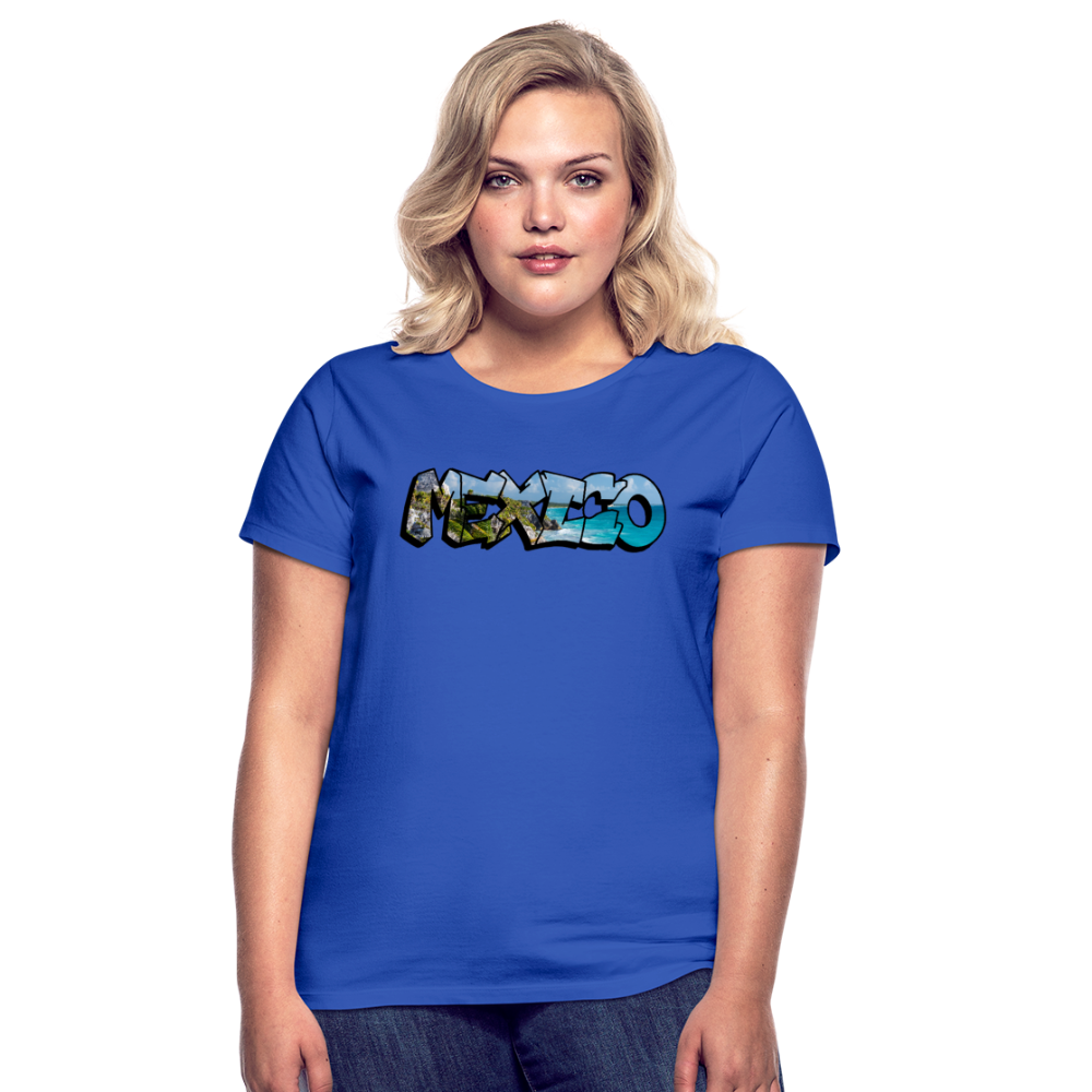 T-Shirt Ladies Mexico Graffiti "Riviera" - Royalblau