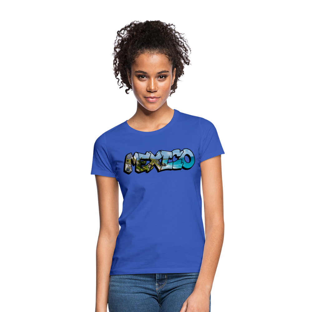 T-Shirt Ladies Mexico Graffiti "Riviera" - Royalblau