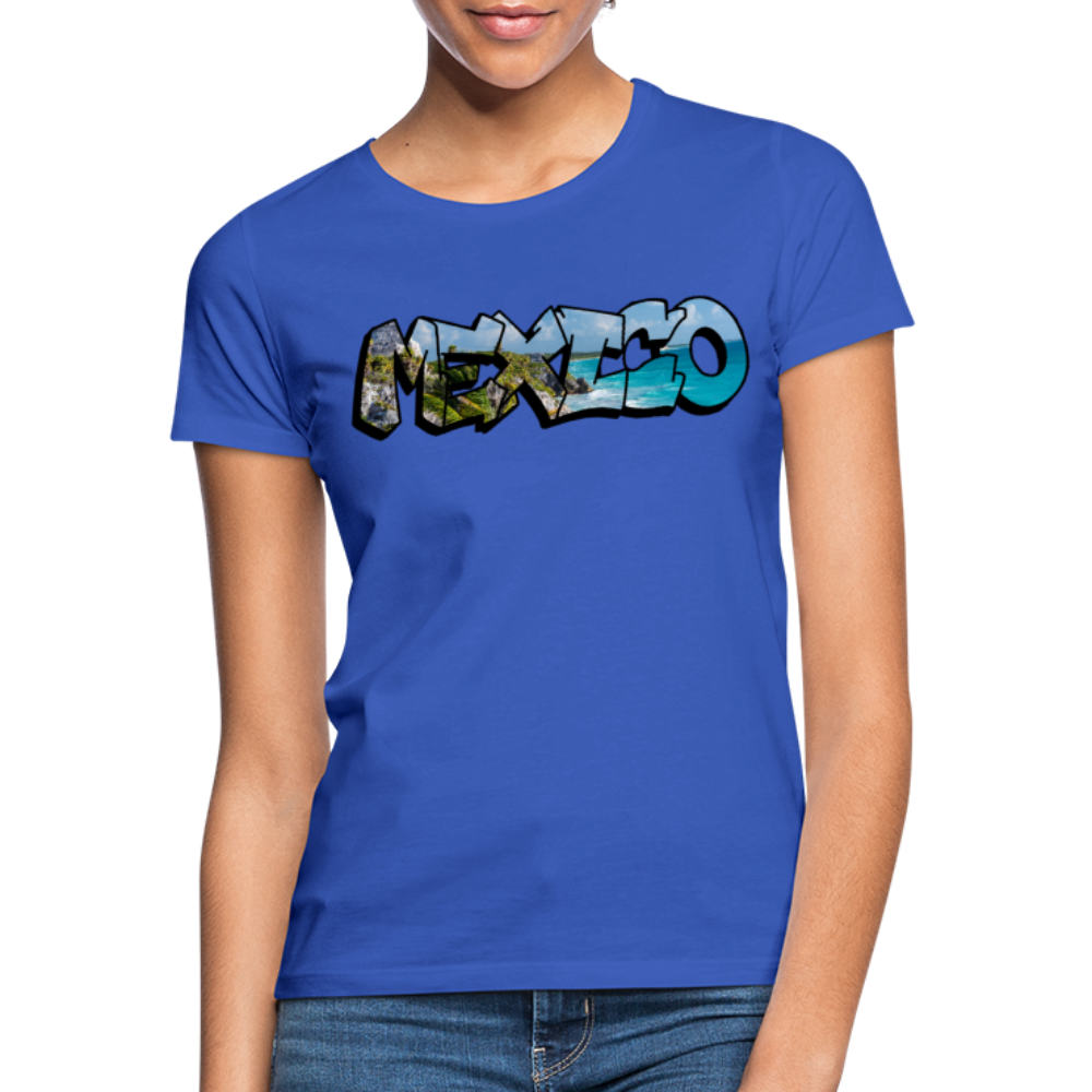T-Shirt Ladies Mexico Graffiti "Riviera" - Royalblau