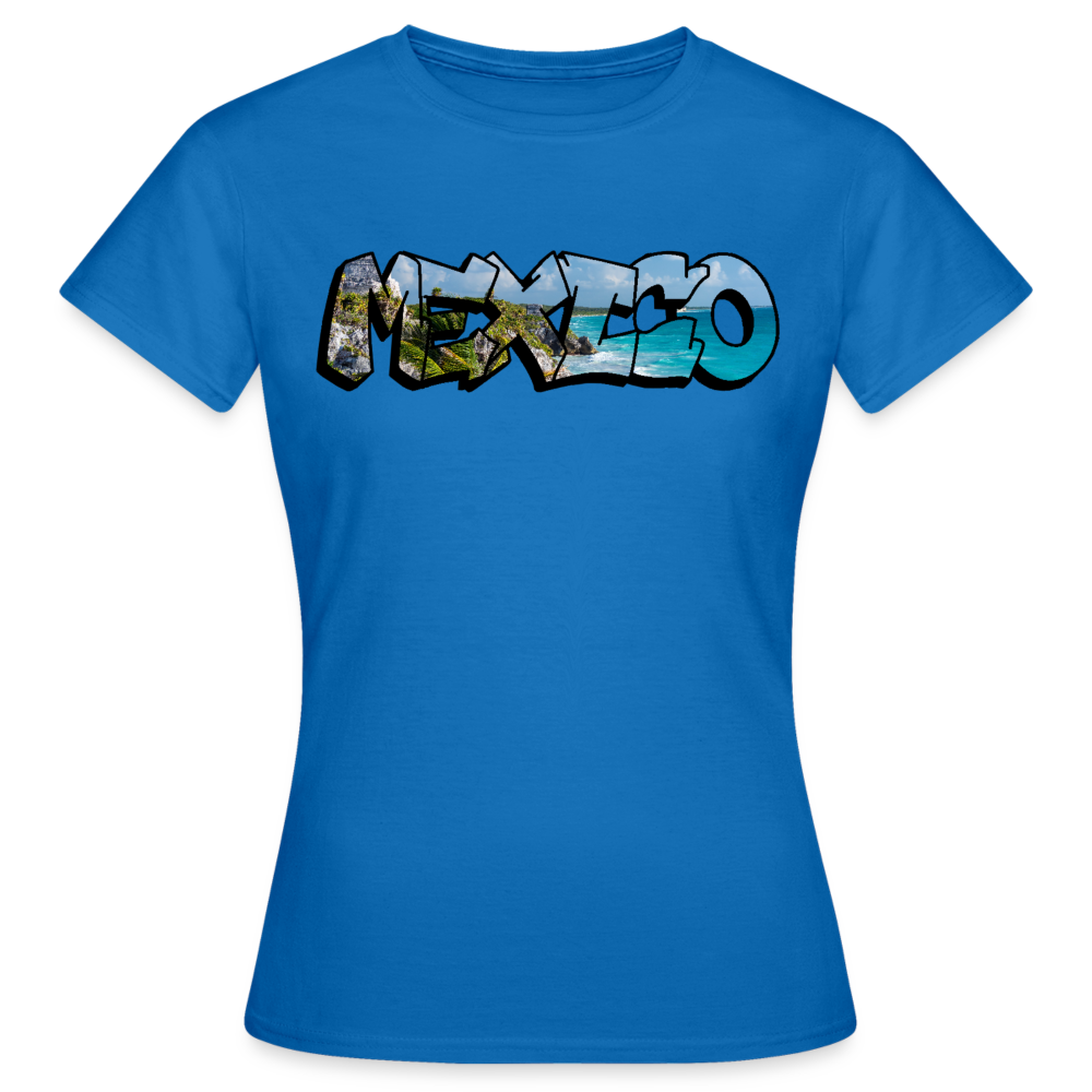 T-Shirt Ladies Mexico Graffiti "Riviera" - Royalblau
