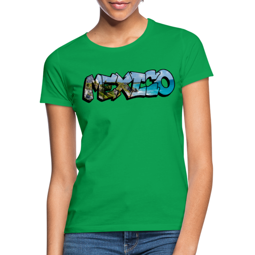 T-Shirt Ladies Mexico Graffiti "Riviera" - Kelly Green