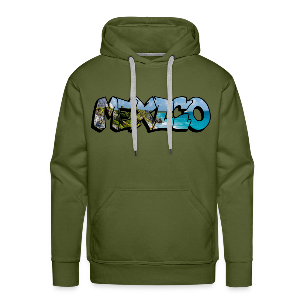 Hoodie Mexico Graffiti "Riviera" - Olivgrün