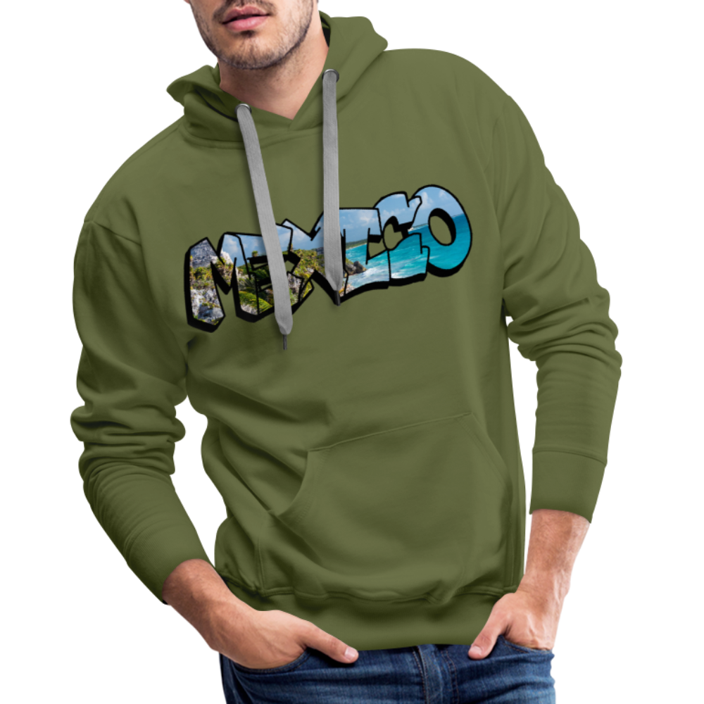 Hoodie Mexico Graffiti "Riviera" - Olivgrün