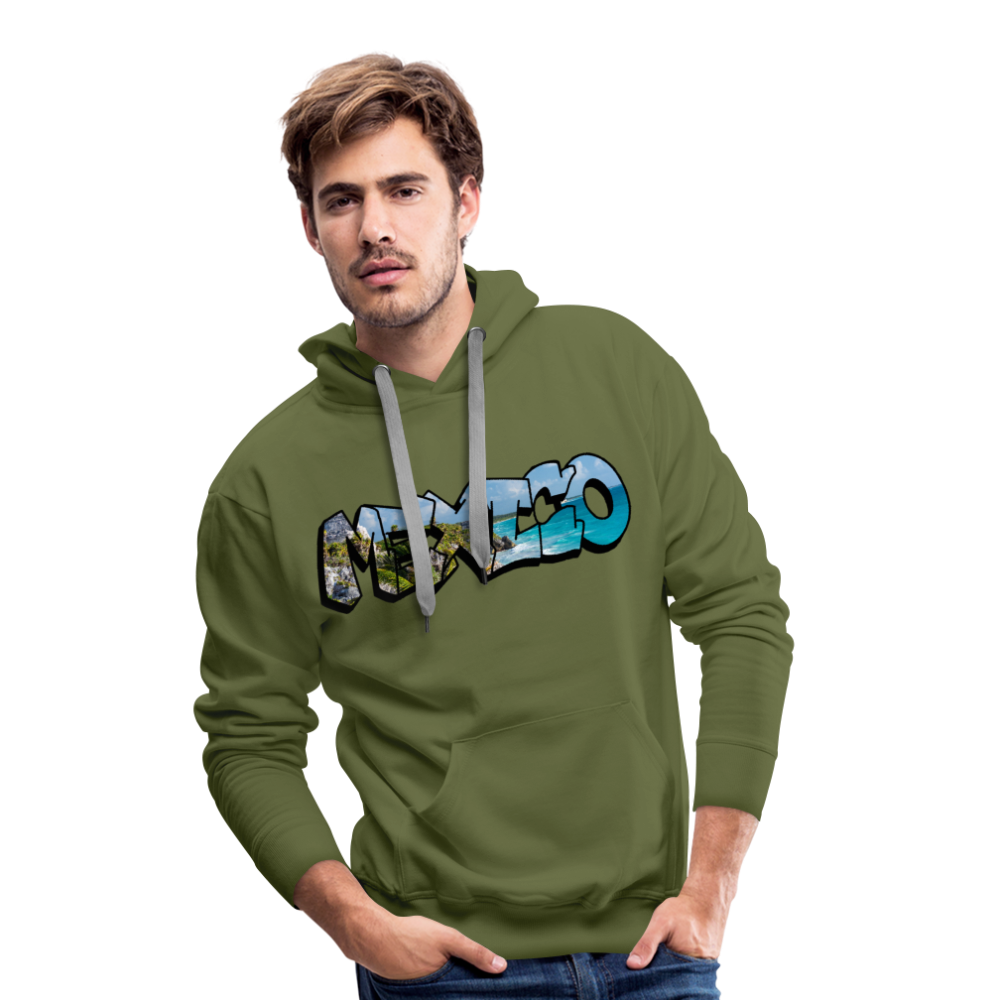 Hoodie Mexico Graffiti "Riviera" - Olivgrün