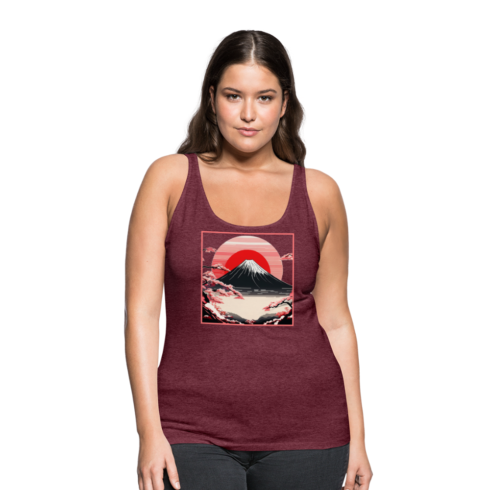 Tanktop Ladies Japan "Fuji" - Bordeauxrot meliert