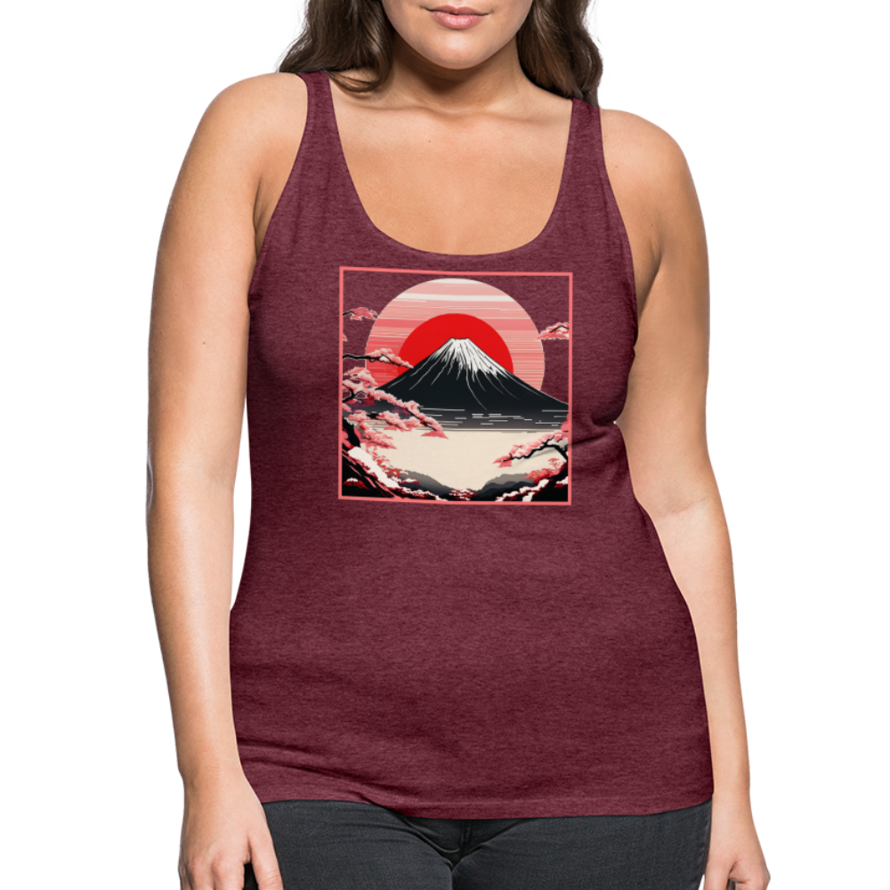 Tanktop Ladies Japan "Fuji" - Bordeauxrot meliert