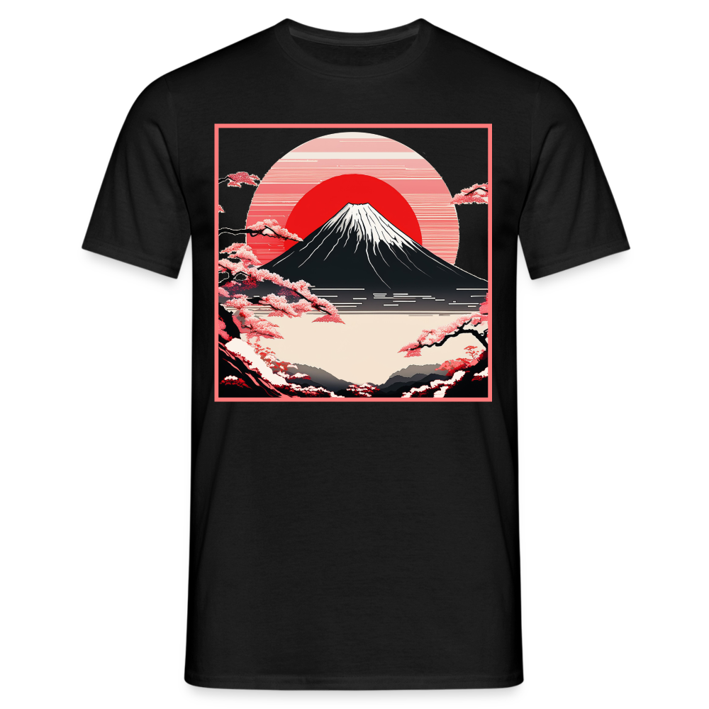 T-Shirt Japan "Fuji" - Schwarz