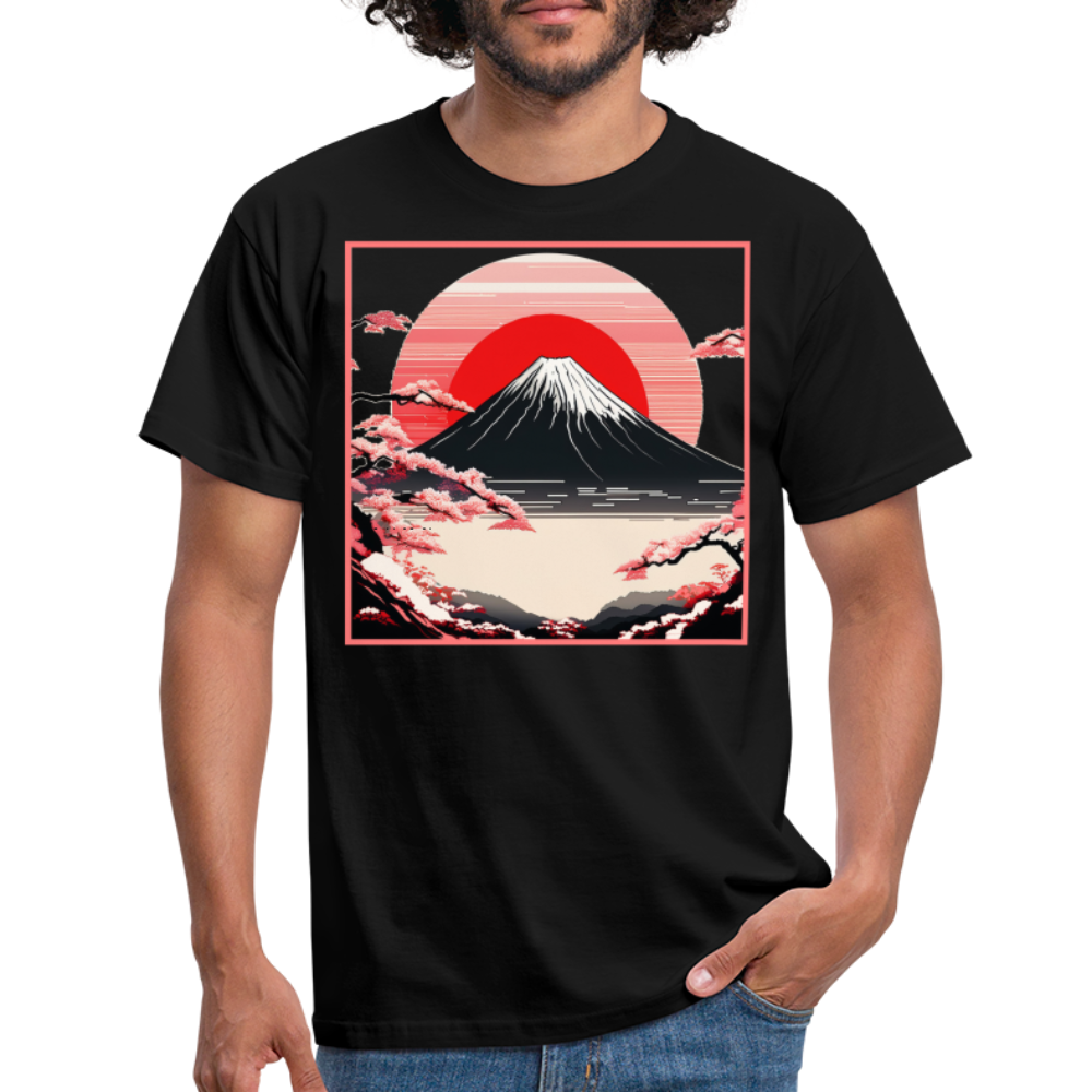 T-Shirt Japan "Fuji" - Schwarz