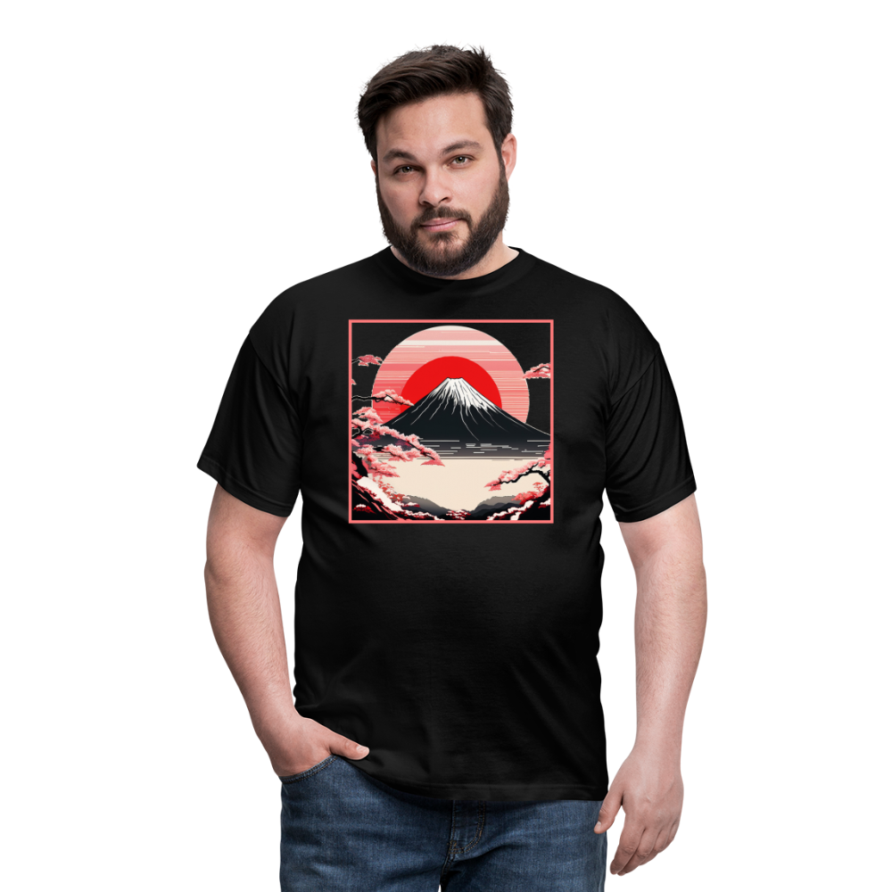 T-Shirt Japan "Fuji" - Schwarz
