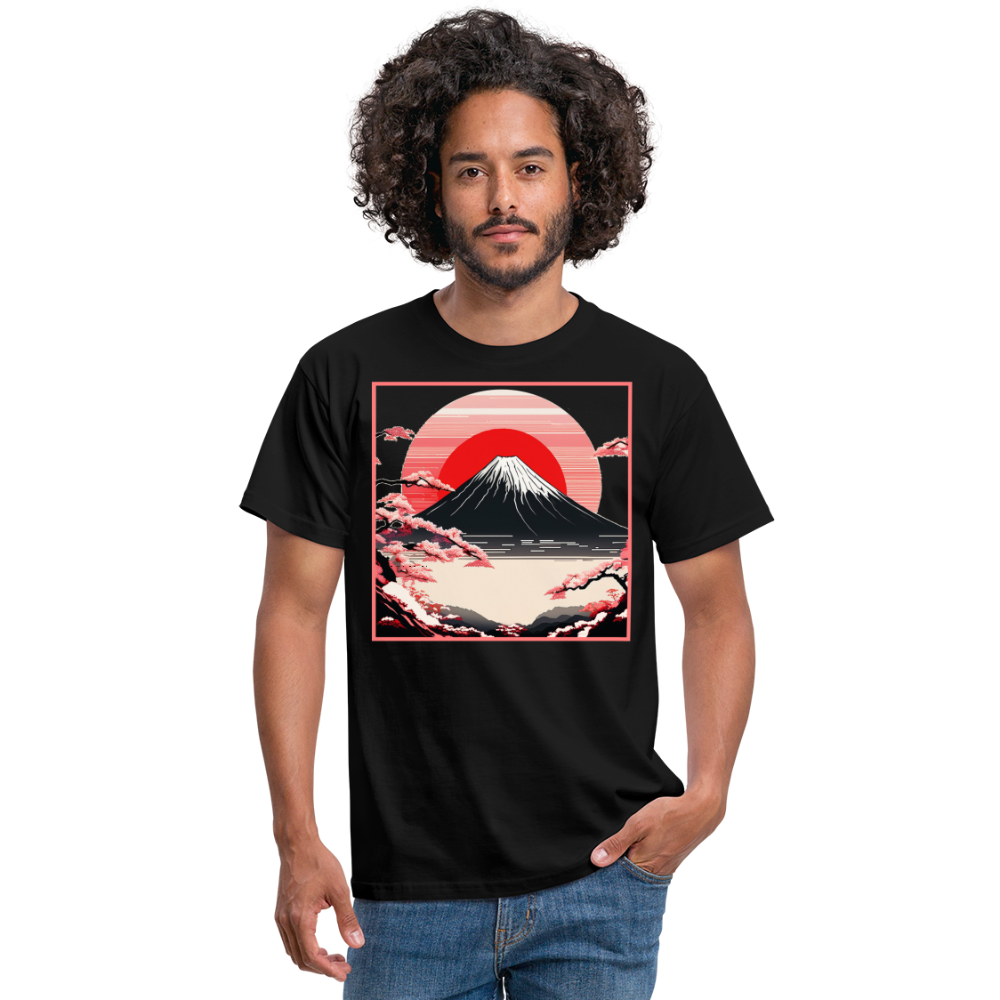 T-Shirt Japan "Fuji" - Schwarz
