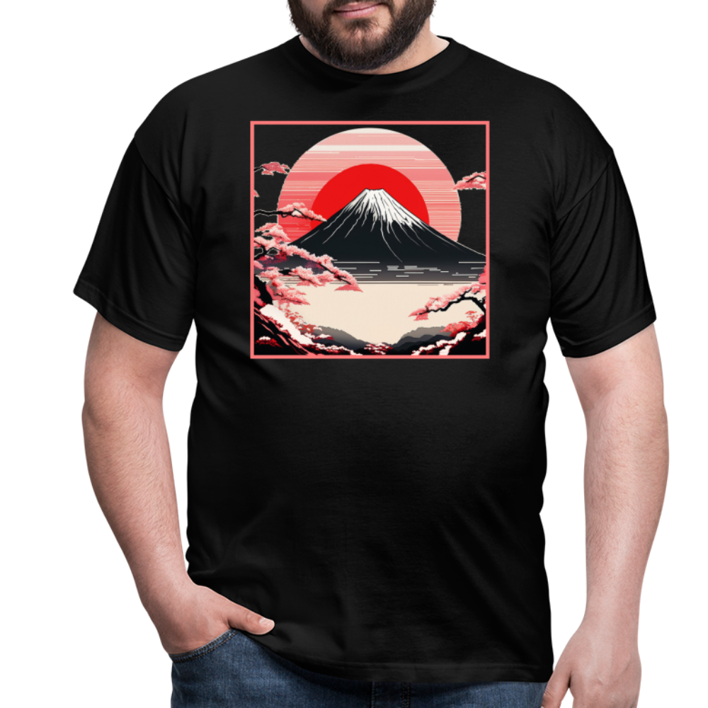 T-Shirt Japan "Fuji" - Schwarz