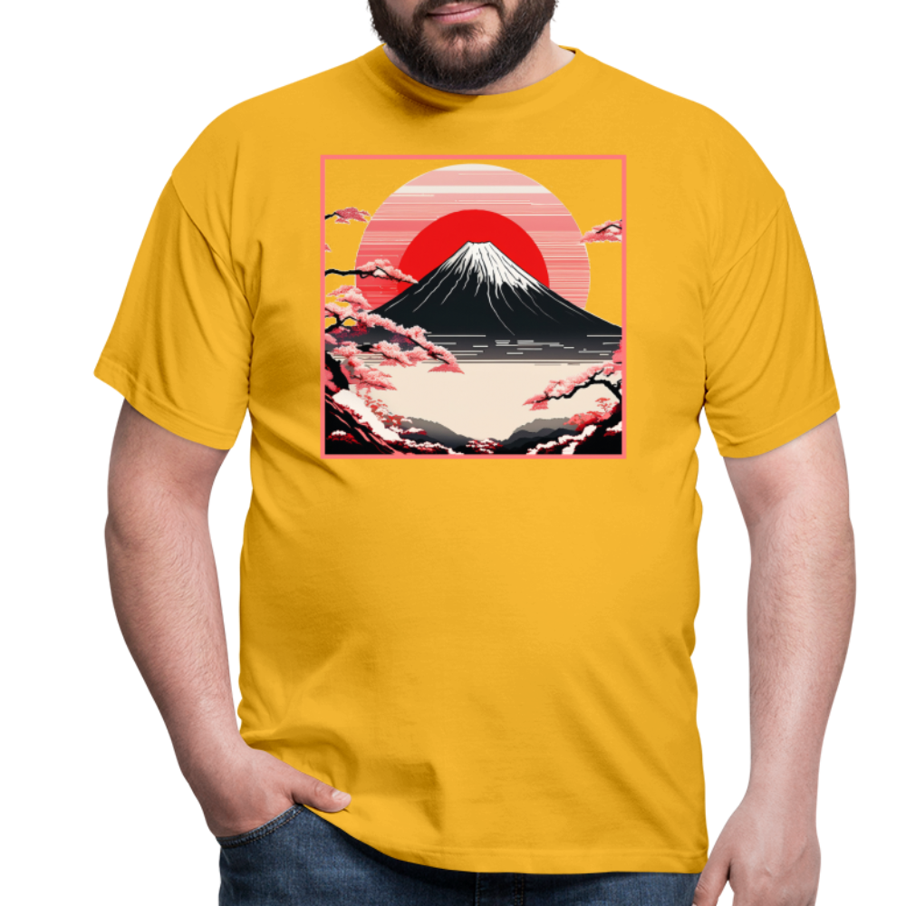 T-Shirt Japan "Fuji" - Gelb