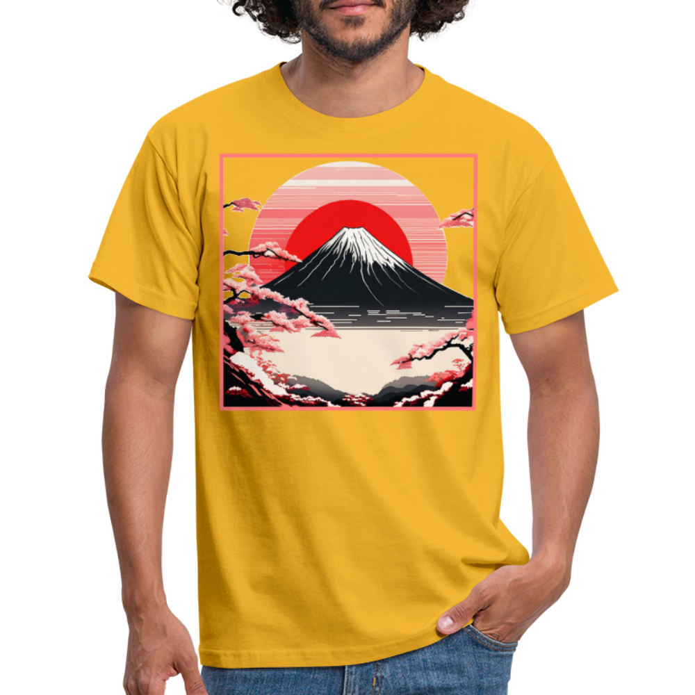 T-Shirt Japan "Fuji" - Gelb