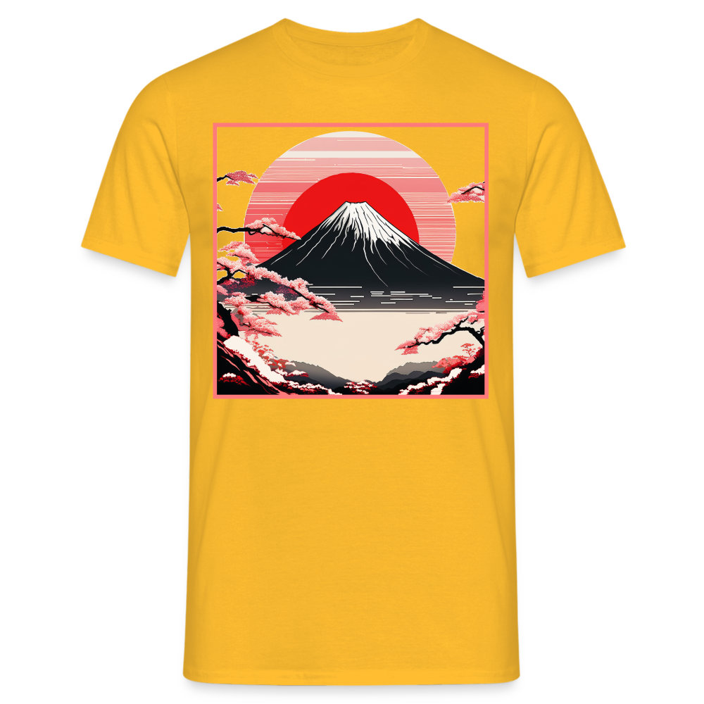T-Shirt Japan "Fuji" - Gelb