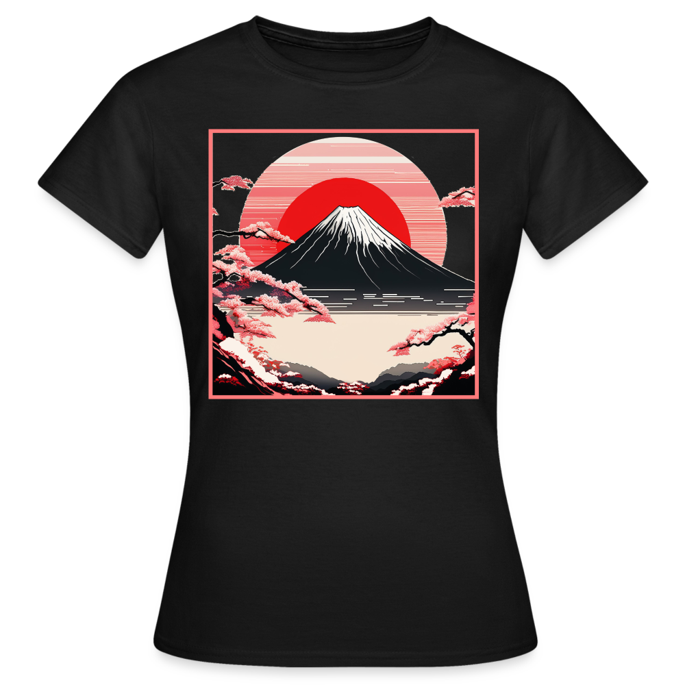 T-Shirt Ladies Japan "Fuji" - Schwarz