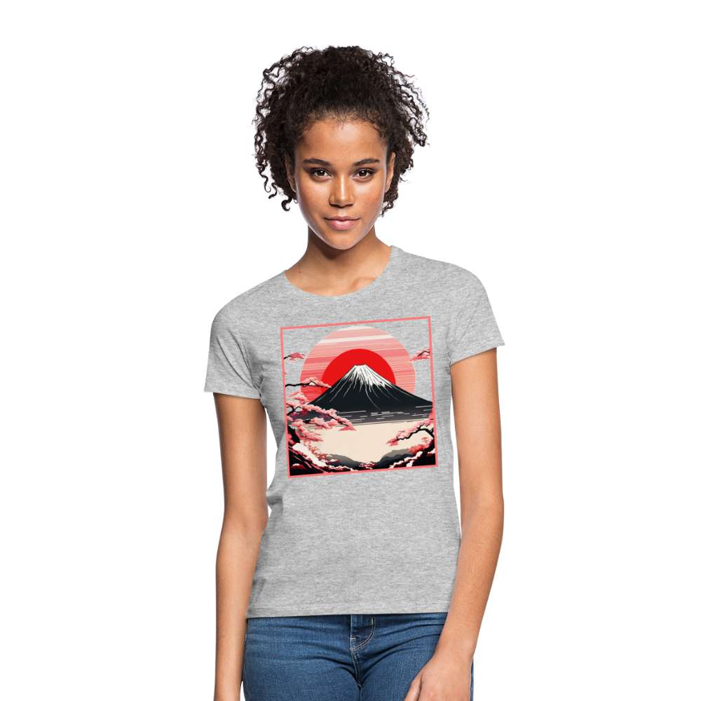T-Shirt Ladies Japan "Fuji" - Grau meliert