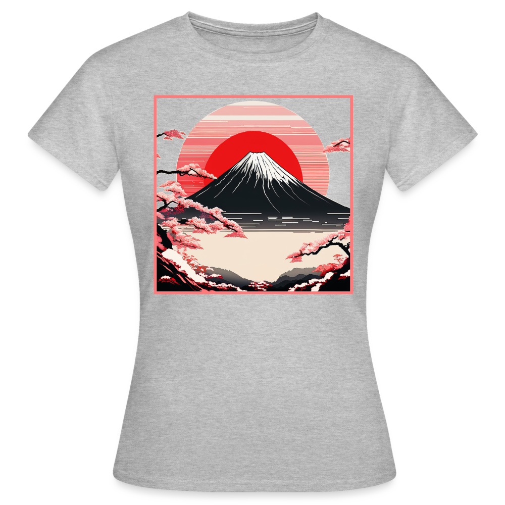 T-Shirt Ladies Japan "Fuji" - Grau meliert