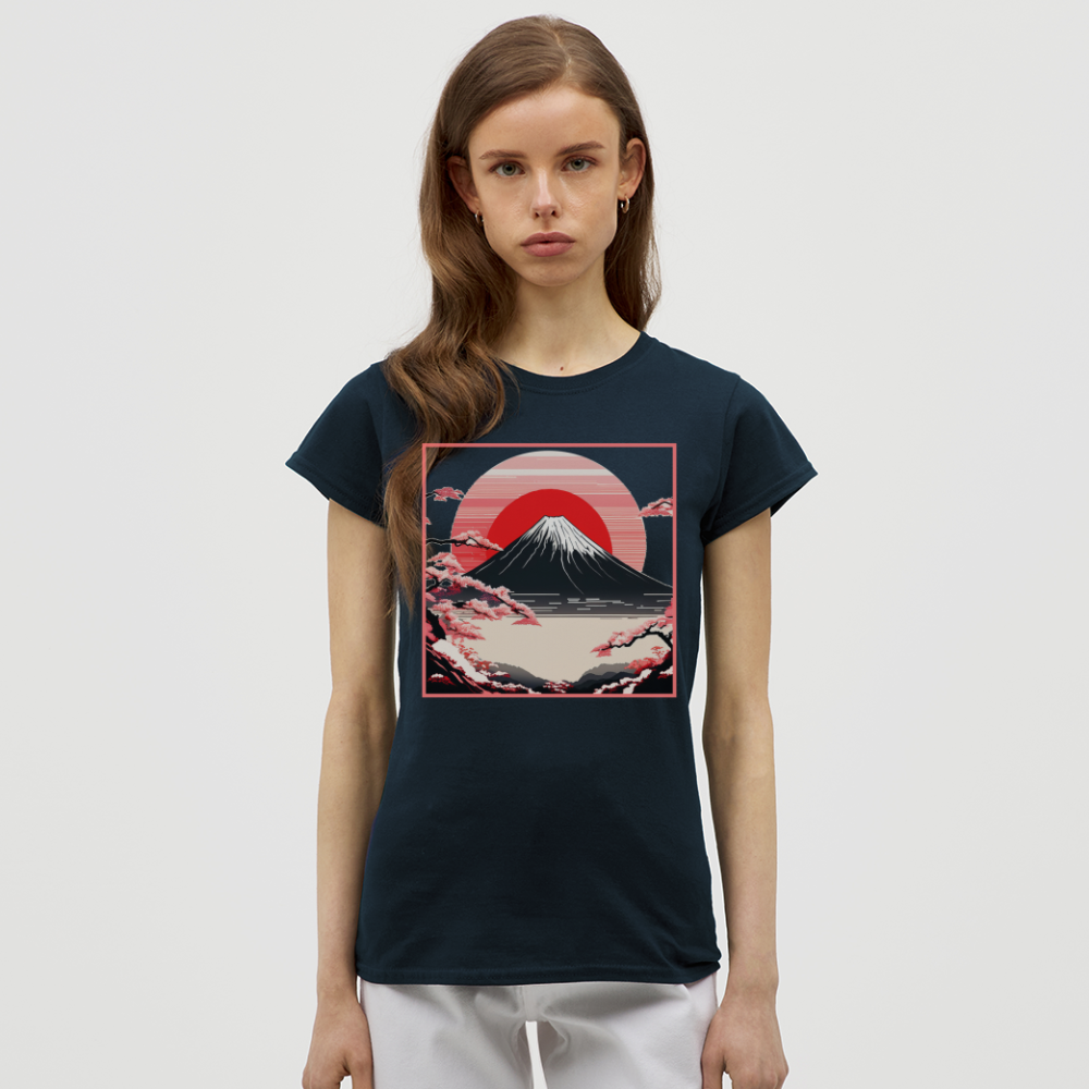 T-Shirt Ladies Japan "Fuji" - Navy