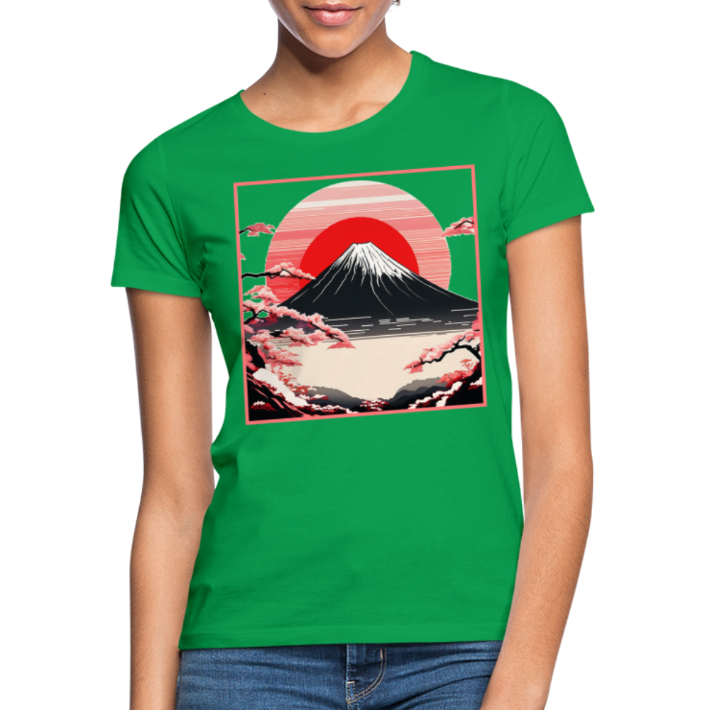 T-Shirt Ladies Japan "Fuji" - Kelly Green