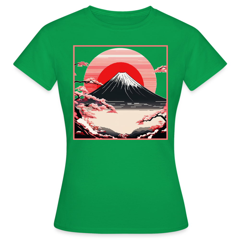 T-Shirt Ladies Japan "Fuji" - Kelly Green