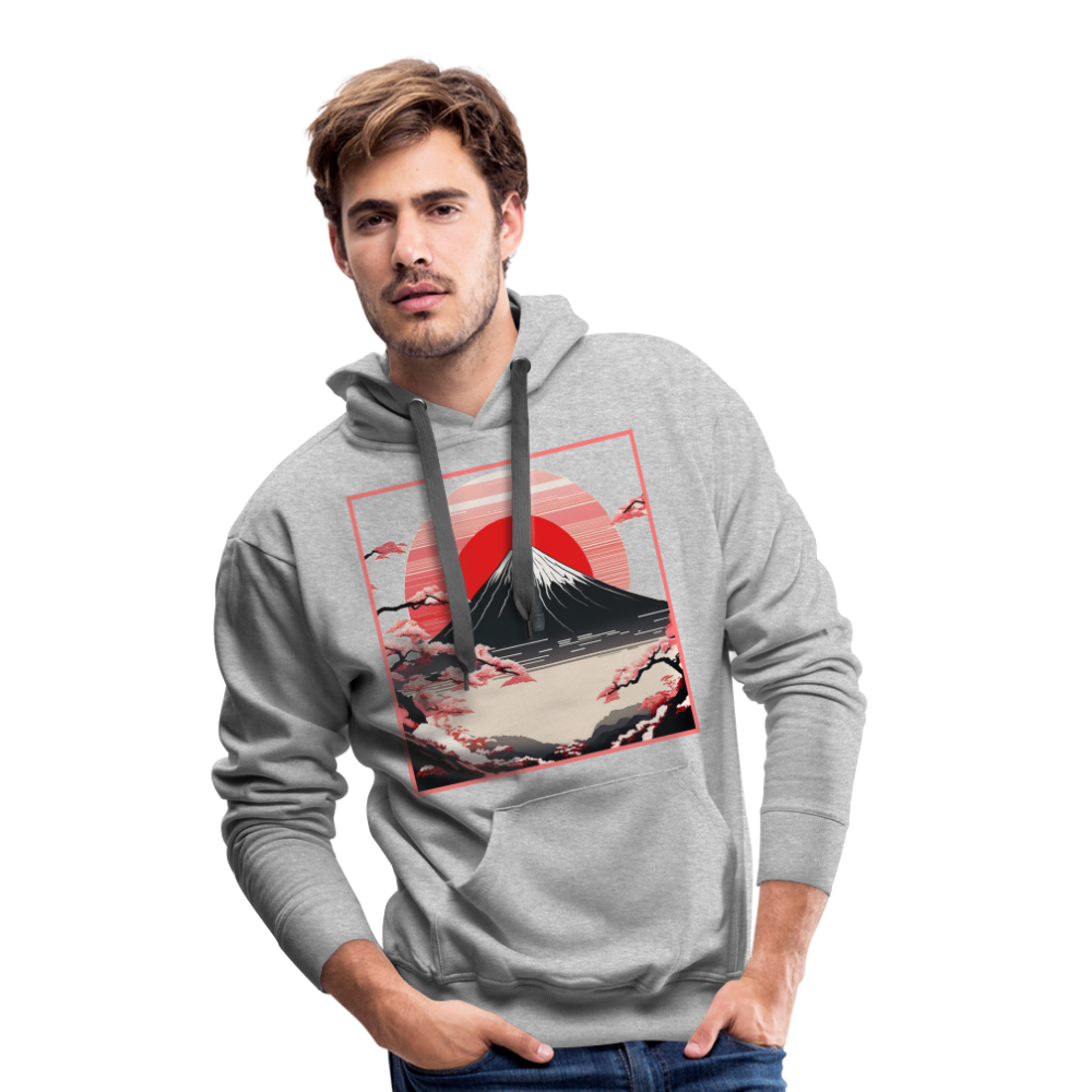 Hoodie Japan "Fuji" - Grau meliert