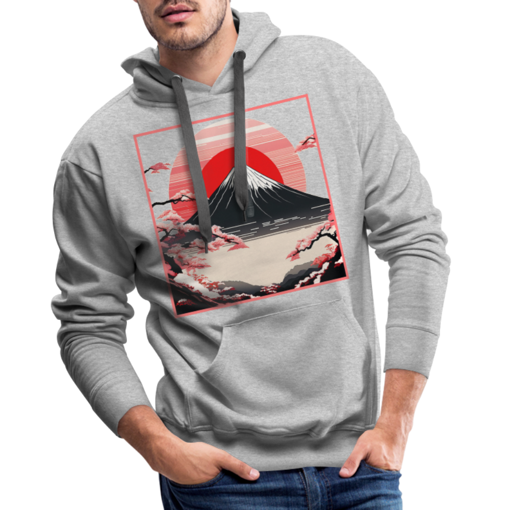 Hoodie Japan "Fuji" - Grau meliert